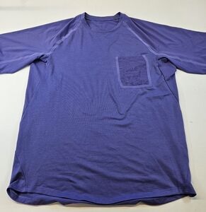 Lululemon Ventilated Hiking Short Sleeve Shirt purple tee pocket size Large